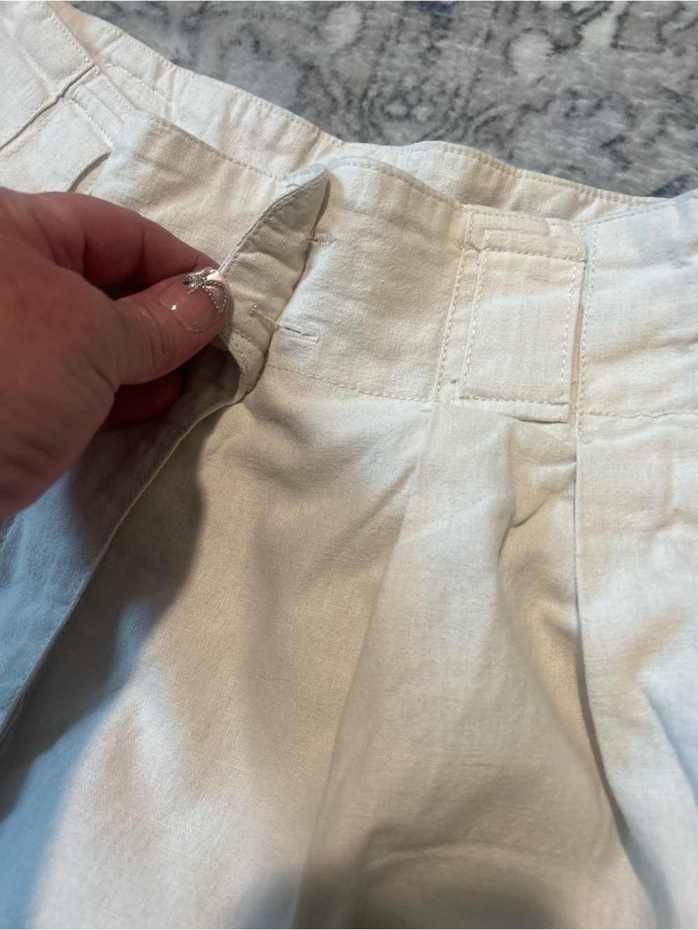 Crazy Horse”Old School” Casual Pleated Wide-Leg Pants - Cream - Picture 9 of 13